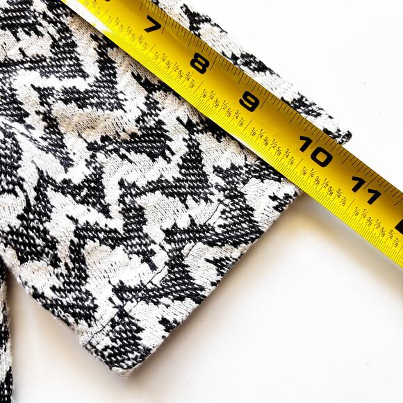 Anthropologie Postmark Sz S B&W Tunic Mid Mod 60s/70s Style Dress Vegan Leather - Picture 10 of 11